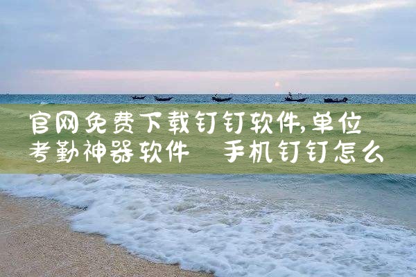 官网免费下载钉钉软件
